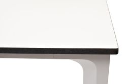 "Малага" обеденный стол из HPL 90х90см, цвет молочный, каркас белый