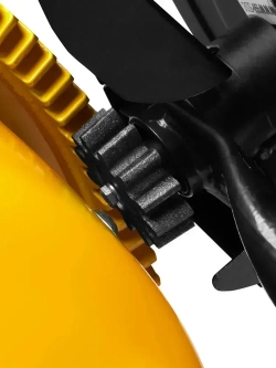 Бетономешалка строительная DENZEL B-200, 200 л объем бака и 1000 Вт мощность, чугунный венец и разъемный узел оси барабана, термозащита, кнопка аварийного выключения, бетоносмеситель 95424