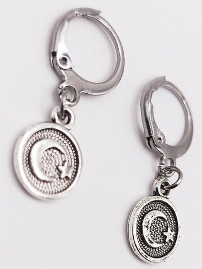 Серьги Полумесяц со звездой