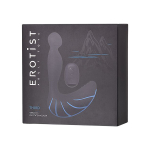Чёрно-синий массажер простаты 15,7см с пультом ДУ Erotist Toys Third