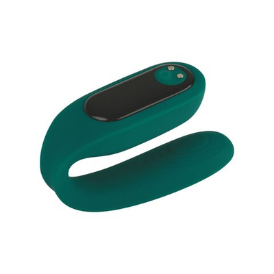 Зеленый гибкий вибратор для пар с пультом ДУ (Цвет: зеленый)