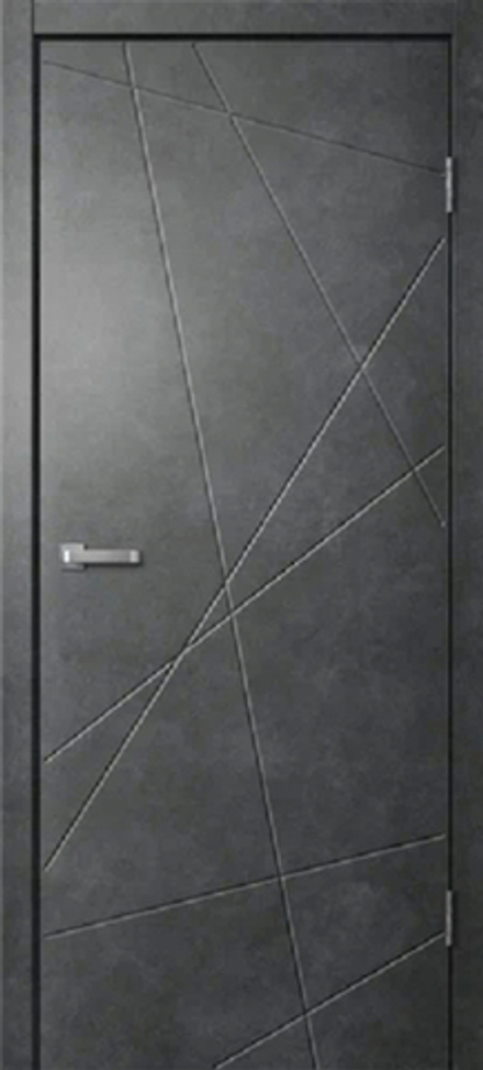 Дверь межкомнатная Line 01 (бетон темный)