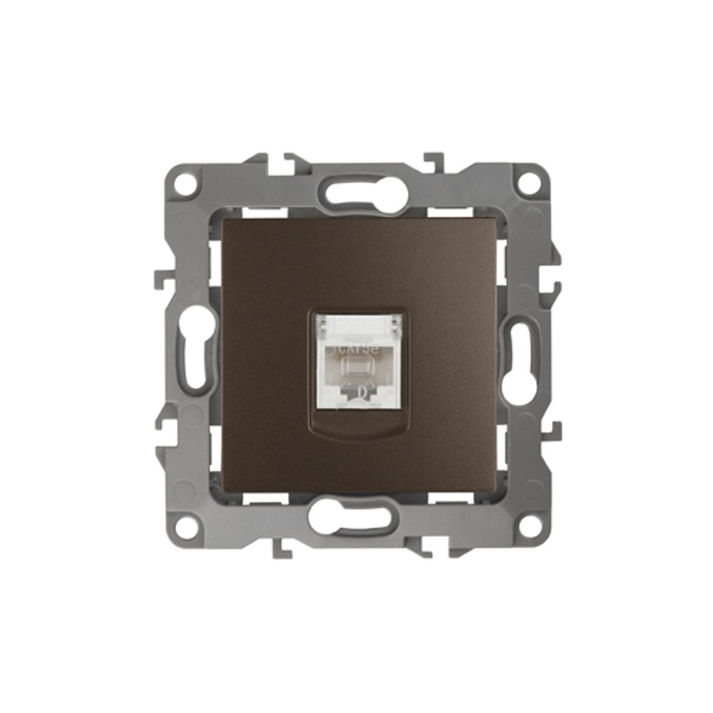 12-3107-13 ЭРА Розетка информационная RJ45, IP20, Эра12, бронза