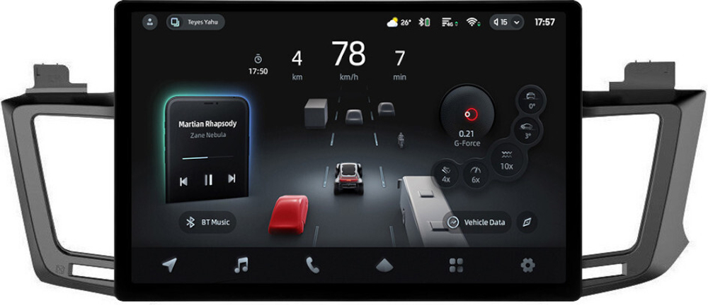 Магнитола для Toyota RAV4 4 2012-2019 (рамка 10) - Teyes CC4-PRO монитор 13" 2K QLED на Android 13, Snapdragon 778G, 8+128, AI, CarPlay, DSP, 4G SIM-слот