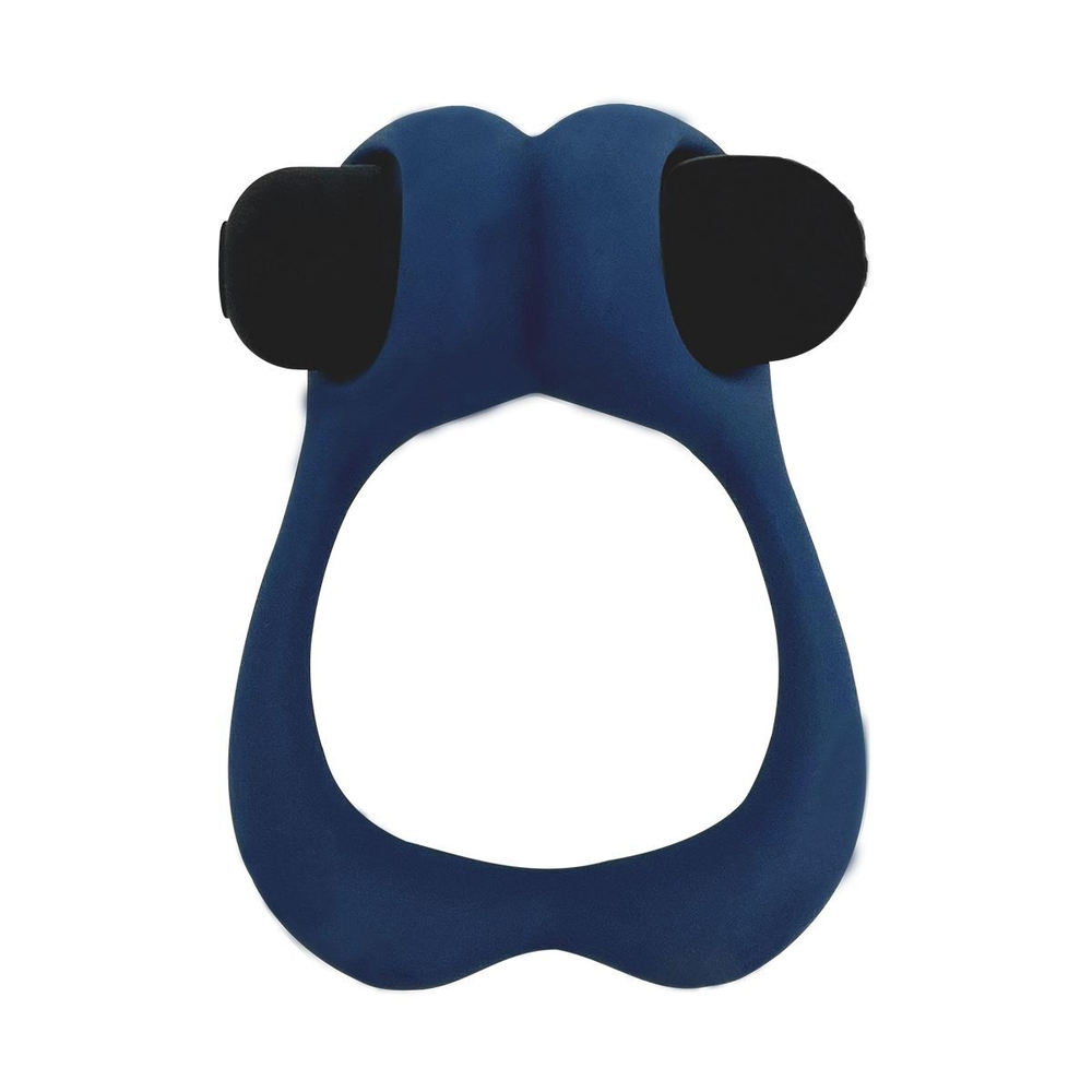 Синее эрекционное виброкольцо Nutty (Цвет: синий)