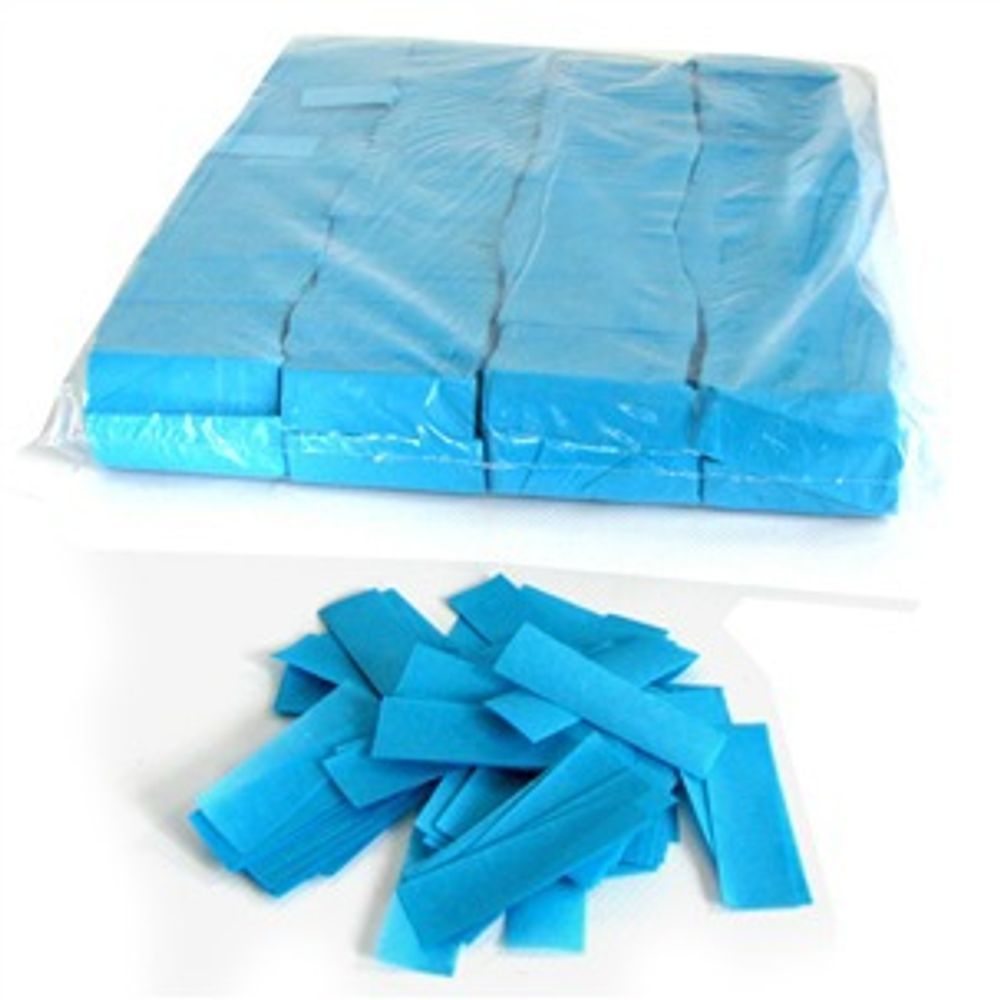Бумажное конфетти 17х55мм Голубой