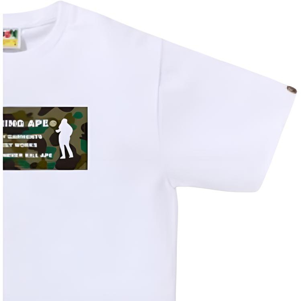 A Bathing Ape 1st Camo Army Name Tee белый коричневый