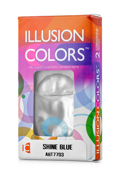 Трехмесячные цветные контактные линзы ILLUSION Colors Shine (уп. 2 линзы)