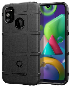 Чехол защитный на Samsung Galaxy M21 (m215f), черный, противоударный, серия Armor от Caseport