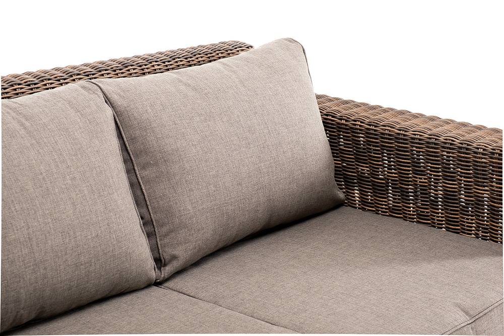 "Боно" диван из искусственного ротанга трехместный, цвет коричневый