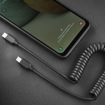 Дата-кабель USB-C - USB-C, 3A, витой, 1.5м, черный