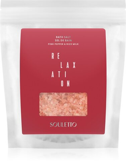 Souletto Pink Pepper & Rice Milk Bath Salt - соль для ванны /   500  g  / GTIN 8059300535325