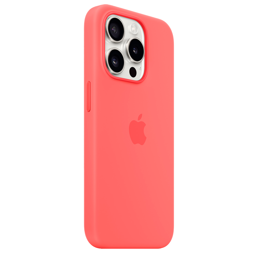 Силиконовый чехол с поддержкой MagSafe Apple Silicone Case для iPhone 15 Pro Max, Guava (Спелая гуава)