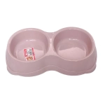 Миска для животных двойная 2Х250 мл. пепельно-розовый