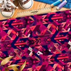 Ткань премиум габардин фантазийная мозаика