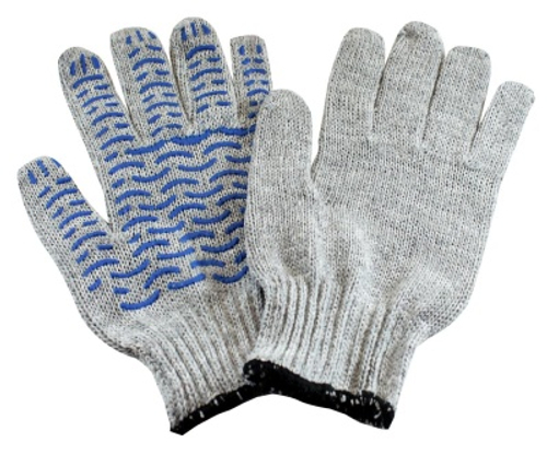 Перчатки х/б 6 нитей ПВХ Волна Серые (10шт/уп)(300шт/меш)