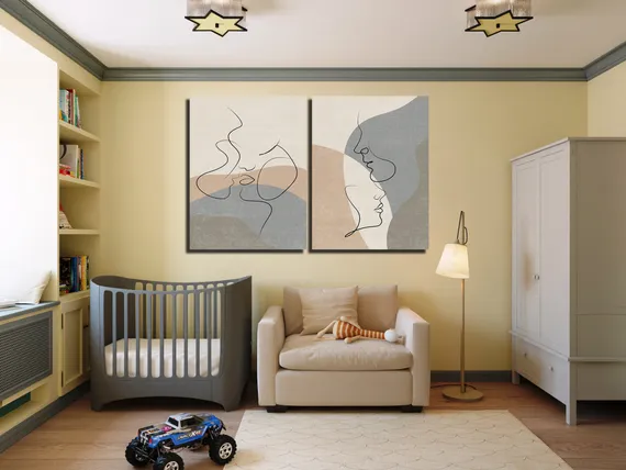 Модульная картина "Поцелуй"