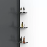 Душевая перегородка Vincea Walk-In VSW-1HWS900GFB 90 профиль черный матовый/стекло матовое тонированное