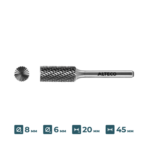 Борфреза по металлу ALTECO B 0820/6 MX