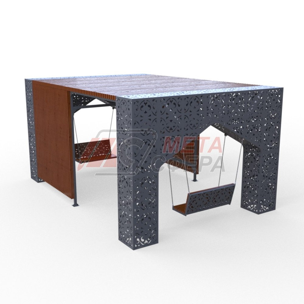 Пергола Шахерезада с резной скамейкой