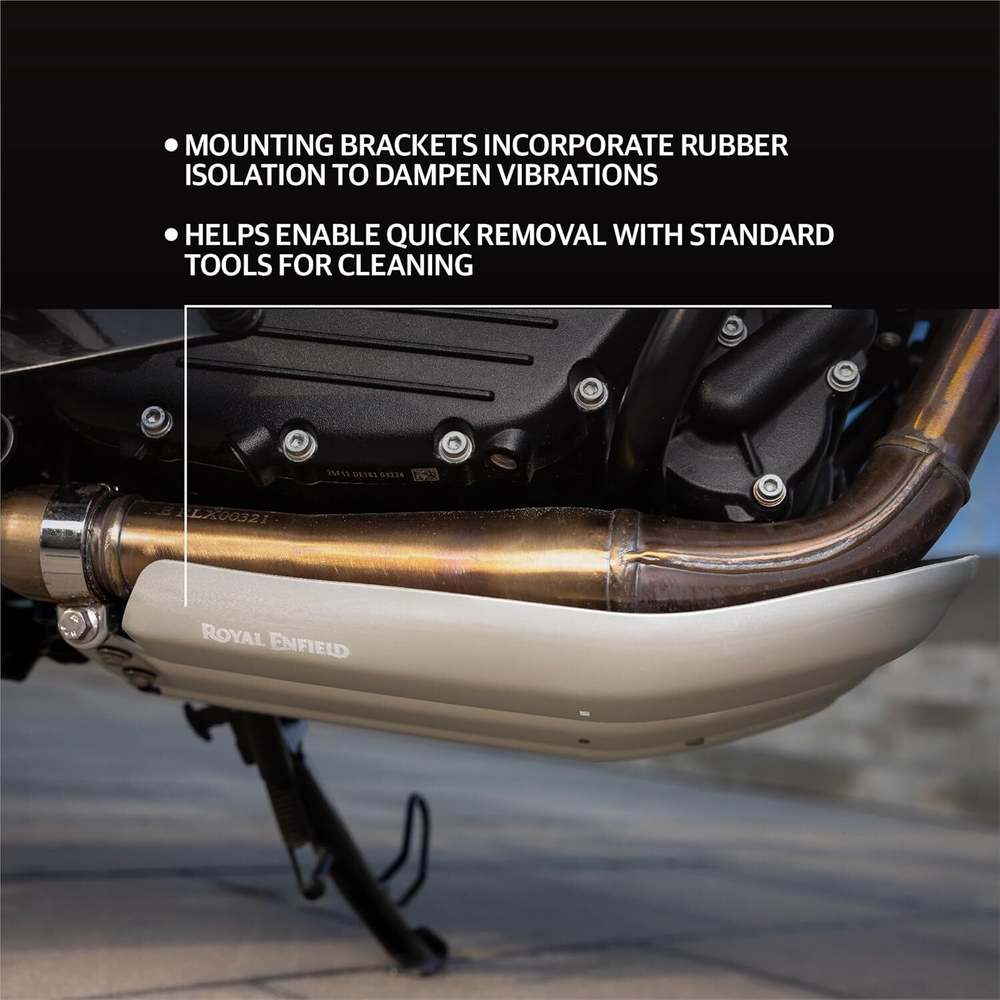 Защита картера (поддона) алюминиевая серебристая Royal Enfield. Guerrilla 450, KXA00479