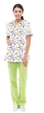 Блуза женская "Либерти" LF2114 (принт цветочные бабочки)