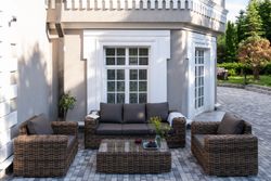 "Палермо" лаунж-зона из искусственного ротанга, цвет соломенный