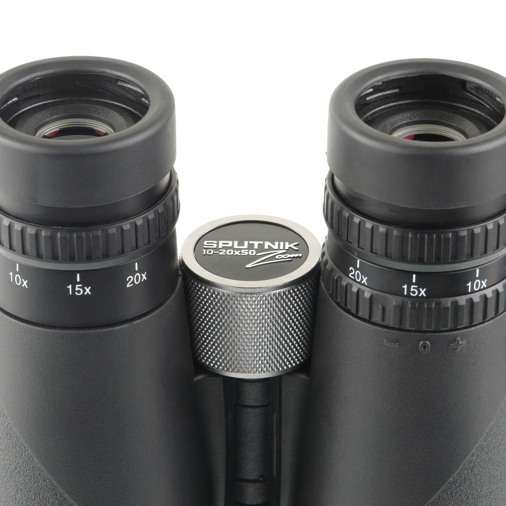 Бинокль Veber Sputnik Zoom 10–20x50 - поворотно-выдвижные наглазники twist-up