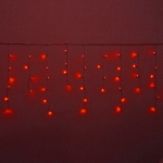 Гирлянда для улицы БАХРОМА ш3м* в40/60см 100 ламп LED, прозр. пров, 8 реж, IP-54, Красный (возможность соединения)