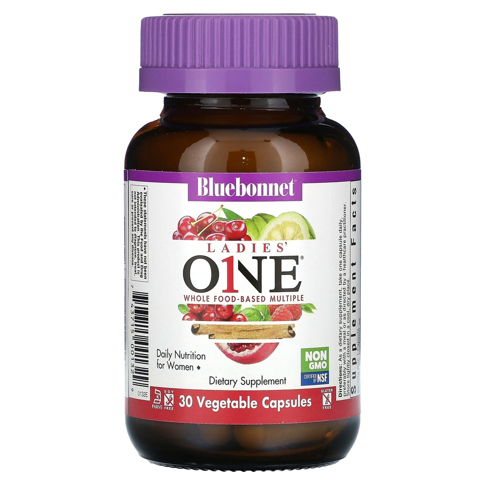 Bluebonnet Nutrition, Ladies 'ONE, комплексные продукты на основе цельных продуктов, 30 растительных капсул