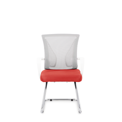 Кресло СН-800 Энжел белый Н/п Нео СН TW-71/Е02-к (серебристый/красный)