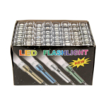 Фонарик пластиковый брелок 12 см, 4 цвета микс, с-30978