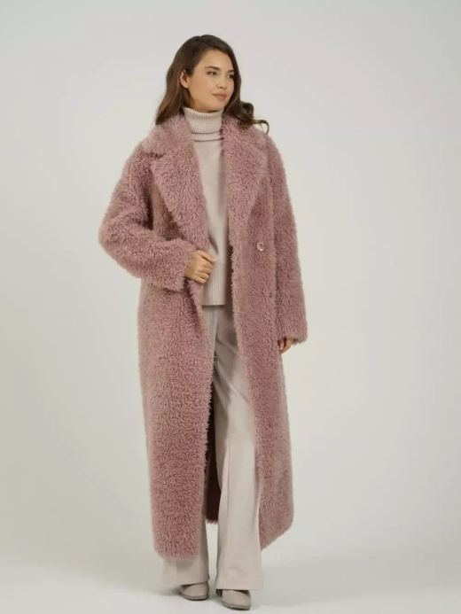 Шуба чебурашка искусственная тедди, розовая, SilverFox