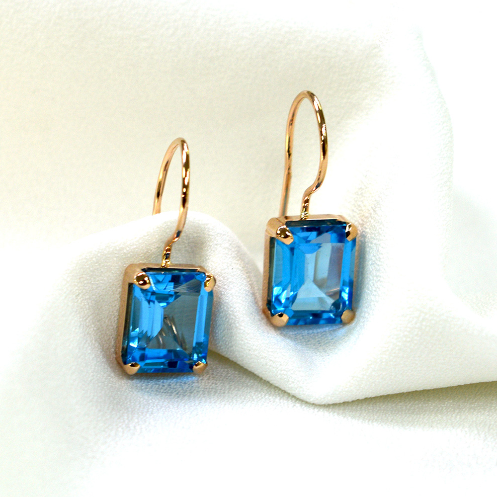 Серьги с топазами