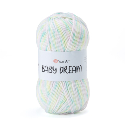 Беби Дрим (Baby Dream) пряжа YarnArt 100%акрил 5х100г/300м (5242 св.салат-св.розовый-св.бирюзовый-экрю)