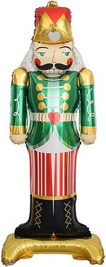 Шар 3D (49''/124 см) Фигура на подставке, Щелкунчик, Зеленый, 1 шт. в уп.