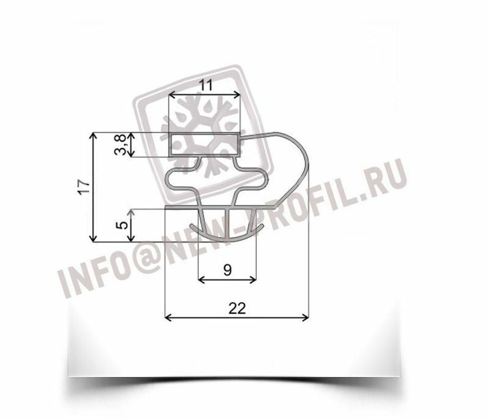 Уплотнитель для холодильного шкафа UBC group ICE STREAM DYNAMIC 1820*670 мм (016)