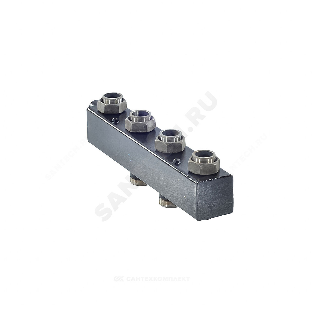 Коллектор котельной сталь до 360 кВт 1 1/2" ВР на 4 контура 1 1/2" нак/г м/о 125мм Дублер KK-40F ASKON 40F/125/40/4D