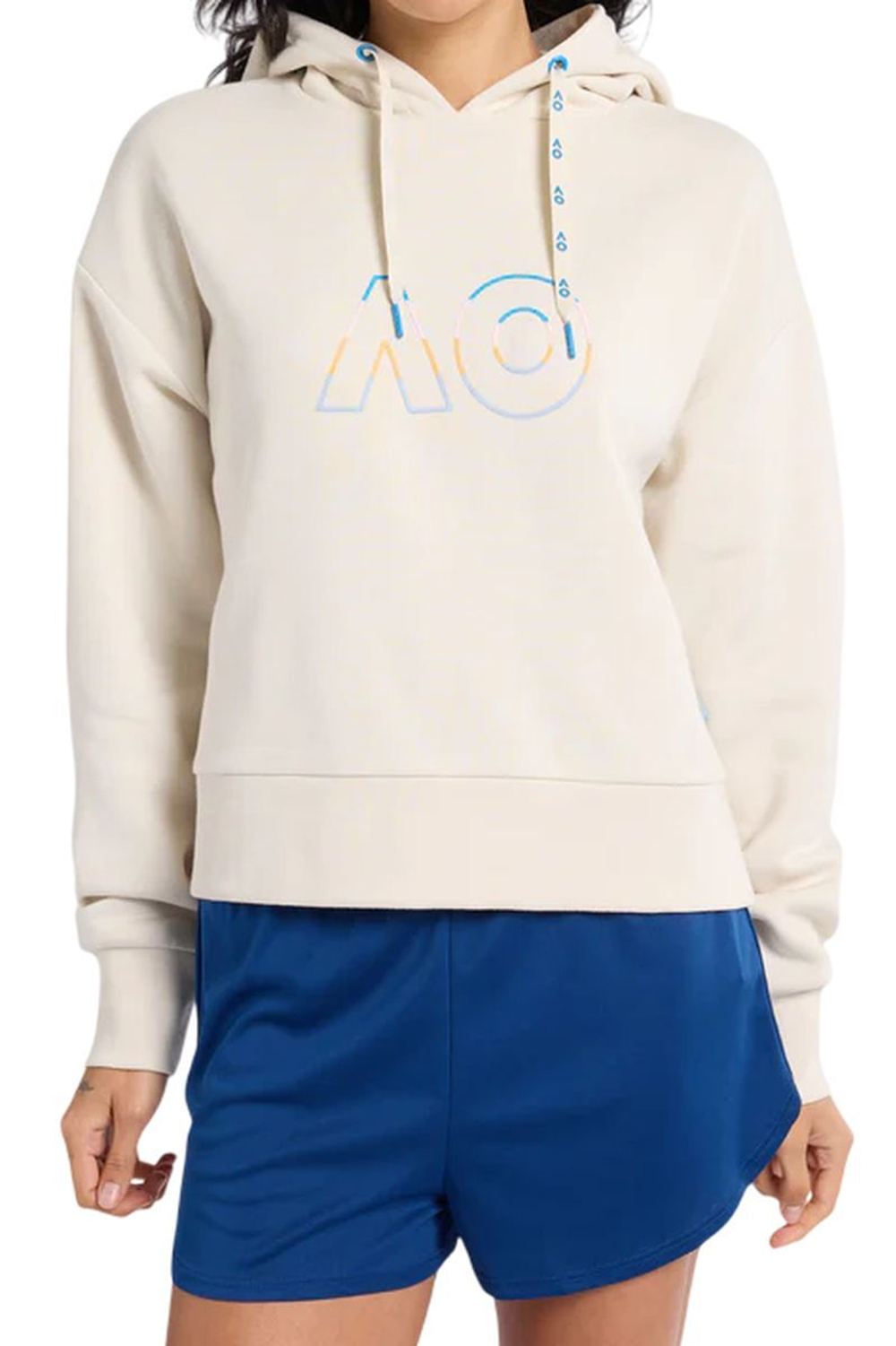 Женская Кофта теннисная Australian Open Oversized Logo - Бежевый