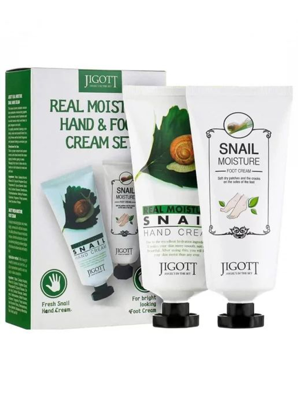 Набор: крем для ног, крем для рук 100мл+100мл JIGOTT REAL MOISTURE HAND&FOOT CREAM SET