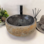 Раковина из речного камня RS-63475 (40*41*15) 0122