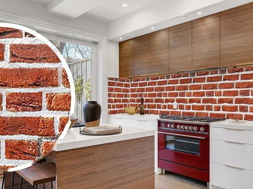 Кухонный фартук Кирпич красный 3000х600 мм