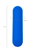 Вибропуля A‑Toys Nep – перезаряжаемая, силикон, 8 см, синяя