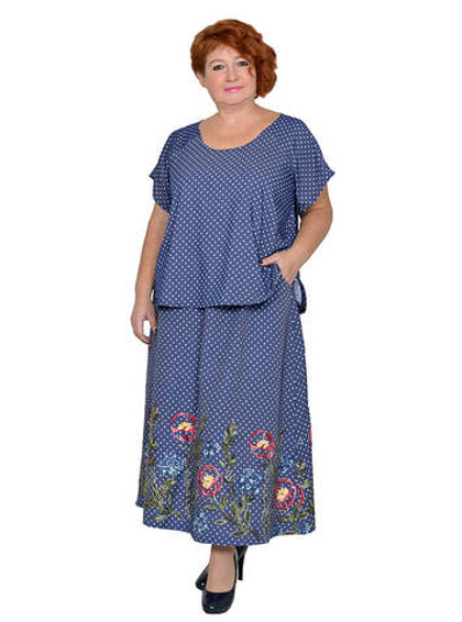 Туника джинсовая в горошек Варвара