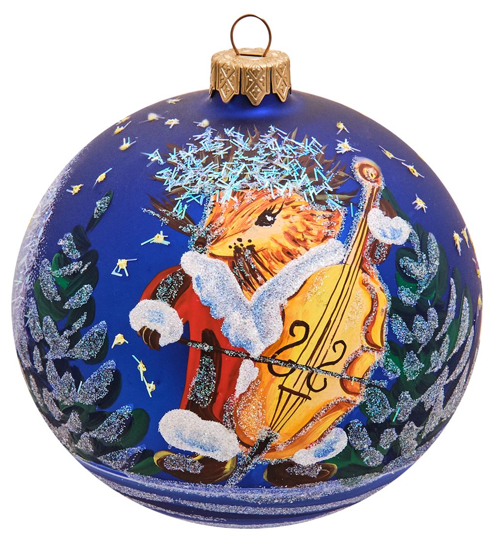 Элита НФШ-1458/1 Ел.украшение Шар «Ёжик-музыкант» 100 мм