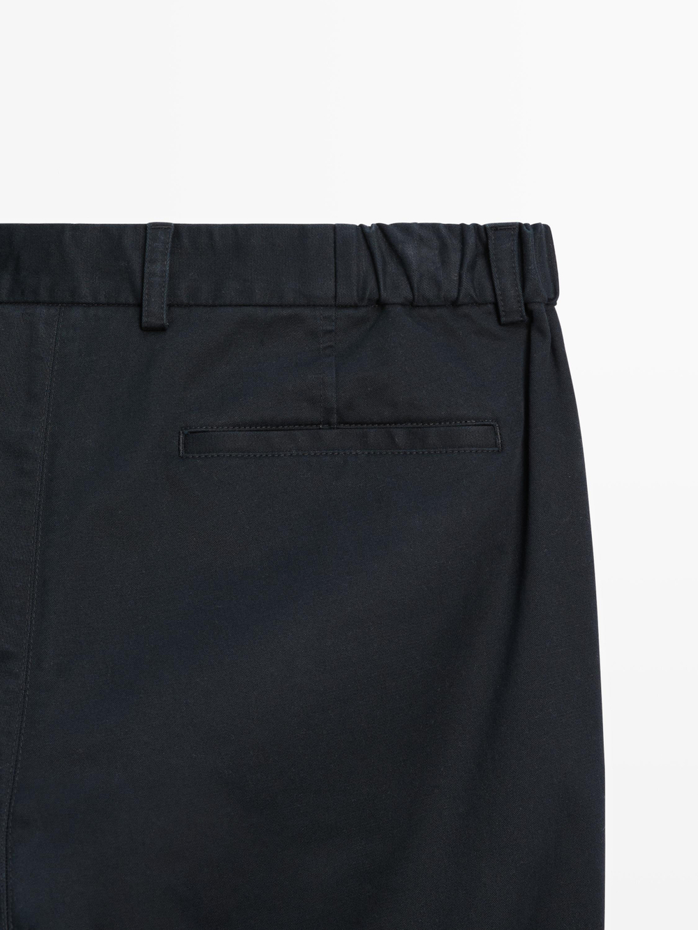 Massimo Dutti Зауженные брюки с эластичными вставками по бокам, темно-синий