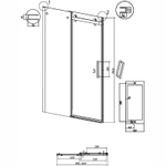 Душевая дверь Grossman Classic 100 100.K33.04.100.21.00 профиль Черный матовый стекло прозрачное