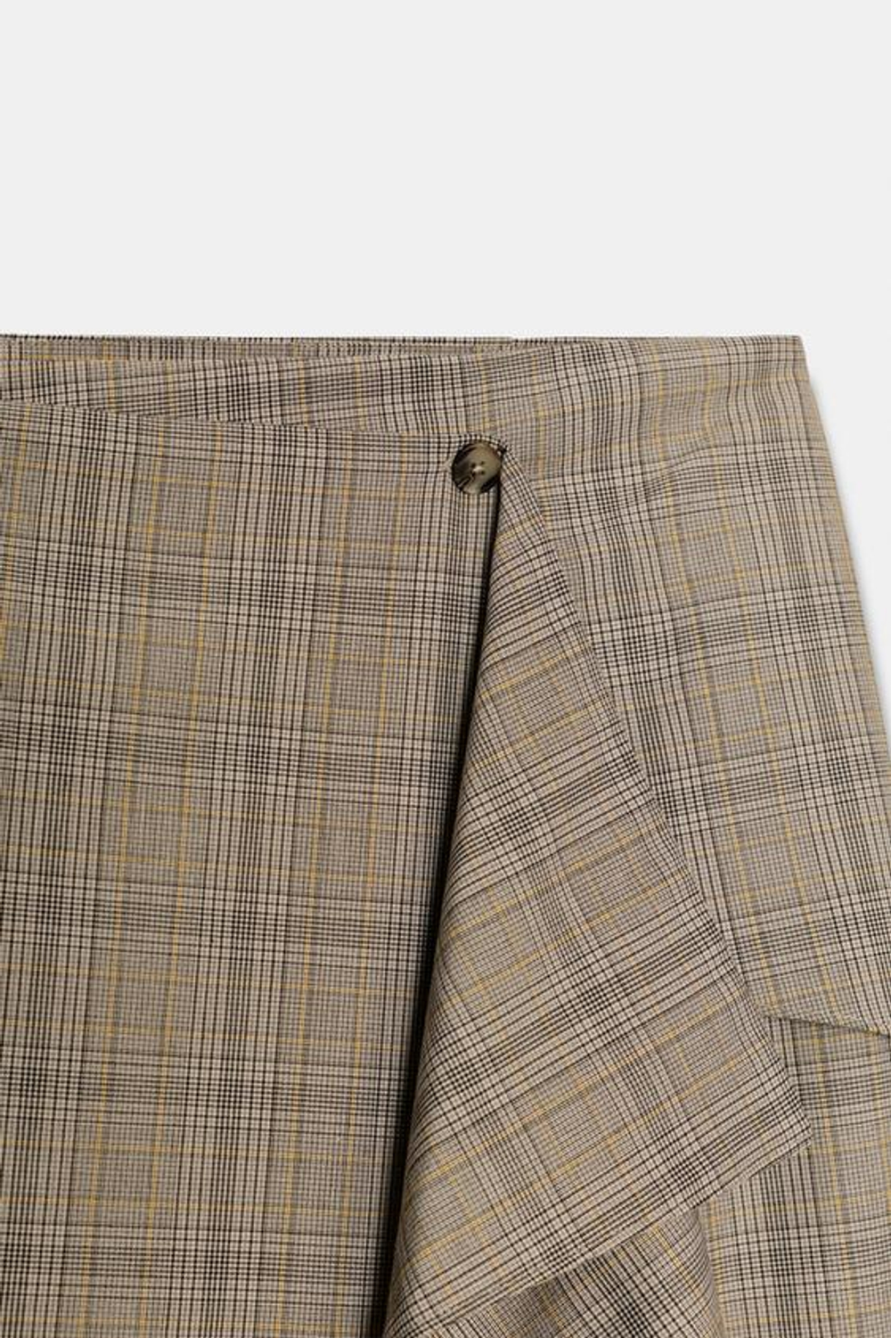 ZARA КЛЕТЧАТАЯ ЮБКА С ВОЛАНАМИ — ZW COLLECTION, РАЗНОЦВЕТНЫЙ