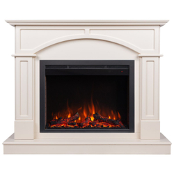 Электрокамин RealFlame Jacomo 25,5 WT крем с очагом Saphir 25,5