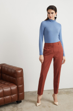 3774 Брюки женские (красно-терракотовый)